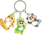 ティーズファクトリー(T'S Factory) Tees Factory Crayon Shin-chan 3 Charm Key Chain KS-5546651NP KS-5546651NP Henshin Shin-chan/Cat/Frog/Panda H44 x W37 x D3 mm