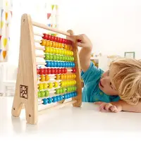 在飛比找Yahoo!奇摩拍賣優惠-Hape彩虹珠算架算盤3-6歲兒童益智玩具100粒寶寶男女孩