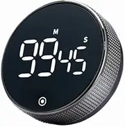 99-minuted LED Digital Timer, Magnetic Countdown Countup Timer with Large LED Display, Visual Timers,3-Level Volume Adjustable, Study Exercise Cooking Baking,Simple Operation