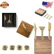 Sophisticated Black Cheese Knife Set - 4 Cutting Surfaces for Elegant Serving