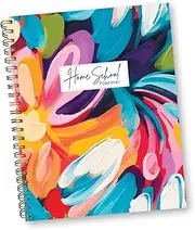 Createl Publishing 2025 Home School Planner - Vibrant Color, Gold Spiral Bound, A4 Planner for Parents, Families, and Home Schooling Educators