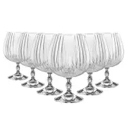 6x America '20s Cognac Glasses Vintage Art Deco Brandy Wine Snifter 650ml
