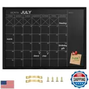 TORASO Calendar Chalkboard, 18 x 24 inches, Magnetic Surface Black Frame Chal