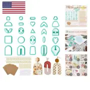 Polymer Clay Cutters Set, 25 Shapes Clay Earring Cutters with 145 Earrings Ac...