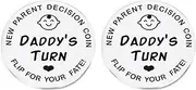 Nicear Funny Decision Coin for Parents Gifts for Mum Dad Newborn Gifts Flip Coin Decision Mother's Day Shower Gift Funny Birthday Anniversary