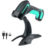 1D 2D QR Barcode Scanner Wireless with Stand, Heavy Duty Industrial IP66 Drop...