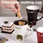 Chocolate Fondue Pot Melt Hot Pot Bowl Set Cookware Fondue Warmer Mug Cheese