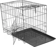 Gatuida Folding Dog Crate Small/Medium Pet Cage House Steel Pet Enclosure Cat Rabbit Travel Cage