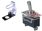 1 PC SPST SAFETY TOGGLE SWITCH 20AMPS @ 125VAC TRANSPARENT COVER #ST15/66-5016