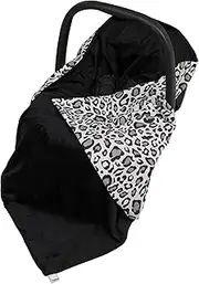 Double Sided Baby Wrap for car seat | black white panther baby wrap swaddle cover cosytoes blanket for car seat 100x100cm