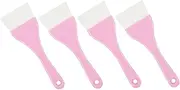 4pcs Mask Brush Facial Makeup Remover Wipes Puffers Facemasks Label Fake Skin Care Brush Skincare Palette Moisturize Applicator Brush Eyeshadow Concealer Spray Beauty Pink Plastic