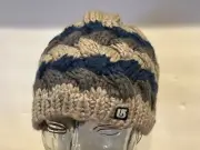 BURTON Mens Vintage " Basket Case " Taupe Beanie Acrylic Rare hat cap New!