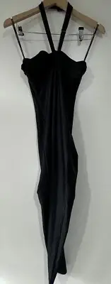 Camilla And Marc Black Berkeley Catsuit Size Aus 6 Halter Neck New With Tags