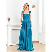 A-Line Quinceanera Dresses Elegant Dress Formal Wedding Floor Length Short Sleeve Sweetheart Chiffon with Slit 2025