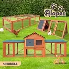 Alopet Rabbit Hutch Chicken Coop Large Hutches House Pet Run Cage Wooden Outdoor