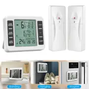 Wireless Digital 1/2S-ensor Fridge/Freezer/Refrigerator Thermometer Temp Alarm