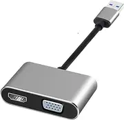 USB to VGA Adapter Cable - Computer TV Converter USB to VGA Cable - Laptops Tablets Solution for Working and Entertainment for Father, Mother, Boyfriend