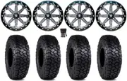 MSA Lok 15" Wheels Gunmetal 30" Intersect Tires Can-Am Commander Maverick