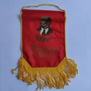 Award pennant, Vintage USSR, Soviet propaganda, Lenin