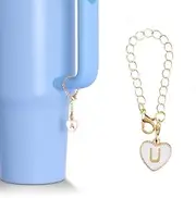 [Generic] Charm Accessories for Stanley Cup, Name ID Letter Handle Charm for Stanley Cup 30&40 Oz Tumbler, Initial Identification Charms Letter Charm Accessories for Stanley Name ID Charm for Stanley Tumbler