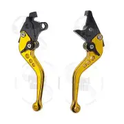 Gold CNC Shorty Brake & Clutch Levers For Suzuki GSXR 1300 Busa 99+ Control Hand