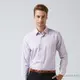 【ROBERTA諾貝達】 台灣製男裝 合身版 時尚魅力條紋長袖襯衫 RDF62-72粉紫