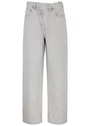 Agolde Criss Cross Straight-leg Jeans - Light Grey - 26 (W26 / UK8 / S) 26 (W26 / UK8 / S)