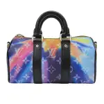 【二手名牌BRAND OFF】LOUIS VUITTON LV 路易威登【再降價】彩色 原花 PVC塗層帆布 KEEPALL XS 兩用包 M80953