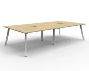 New RapidLine Eternity 4 Person Desk 3000mm (1500mm per person) Double Sided Met