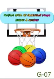 5 INCH PVC Mini Basketball for Indoor Basketball Mini Hoops, Soft 5" Rubber S...