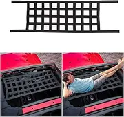 BULYZER Mesh Cargo Net Net Hammock Roof Top Netting Hammock for Jeep Wrangler YJ TJ JK JKU JL JLU JT 1987-2021 (Black)