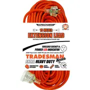 ULTRACHARGE UR24015T 15M Heavy Duty Extension Lead Tradesman- Orange& Clear Plug Power LED