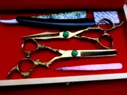 DRAGON GOLD 6" Hairdressing Hair Scissors/Japanese Steel(7"FULL)/Wooden Box