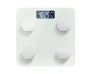 Electronic Scale Bluetooth Body Fat Scale Smart Wireless Digital Bathroom Weight Scale-White battery