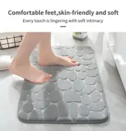 1pc Ultra-Soft Quick-Drying Memory Foam Bath Mat with Non-Slip Backing