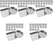 SOESFOUFU 30pcs Empty Metal Pan for DIY Eyeshadow and Blusher Round and Square Cosmetic Containers Lightweight and Durable Makeup Accessories