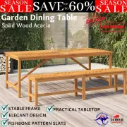 Garden Dining Table Outdoor Table Wooden Coffee Table Solid Acacia Wood vidaXL