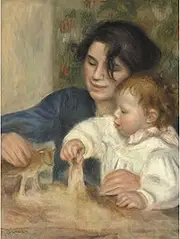 Auguste Renoir Gabrielle And Jean Large Art Print Poster Wall Decor Premium Mural