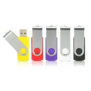 8GB Flash Drives 5 Pack, USB Flash Drive USB 2.0 Thumb Drive Swivel Memory St...