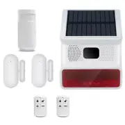 100db 433MHz Security Wireless Sound And Light Solar Siren System Home Burglar