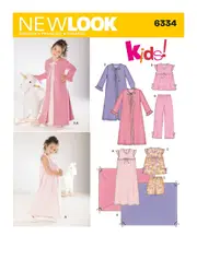 New Look Pattern 6334 Children's Pajamas