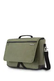 Samsonite Messenger Bag Travel Bag Carry On Green Canvas
