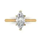 1.50CT Marquise Wedding Bridal Promise Engagement Ring Real 14k Yellow Gold