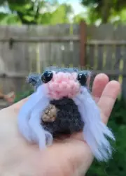 Crochet Emporer Tamarin Amigurumi Monkey Plushie Handmade Mini 3 Inches
