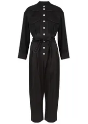 High Baseline Satin-crepe Jumpsuit - Black 40 (UK8 / S)