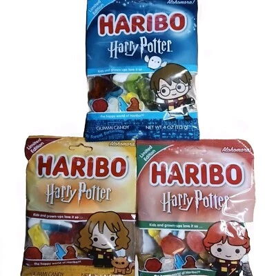 HARIBO Harry Potter Hermione Granger Ron Weasley gummy bears SET 3 X 4oz
