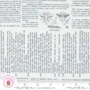 Moda LINEN CUPBOARD 20486 11 Ivory Gray Black Text FIG TREE Quilt Fabric