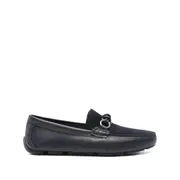 [Ferragamo] Ferragamo Gancini-buckle Leather Loafers 8 US BLUE