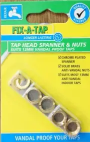 Tap Head Spanner & Nuts For 13mm Vandal Proof & Concealed Fixing Taps Fix-A-Tap