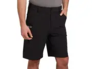 huk men's next level shorts fishing 3 zippered pocket 10.5" short black XXL